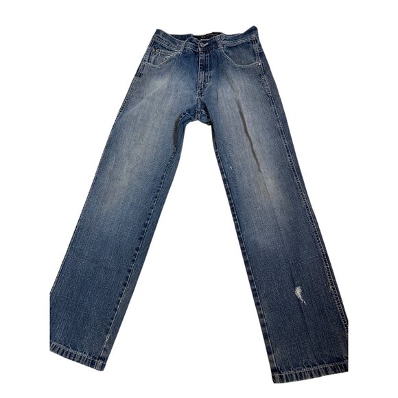 Southpole 4180  Mens Relaxed Fit Blue Jeans Distressed Denim Casual Wear Size 32 - Picture 5 of 16